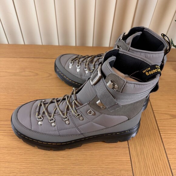 Dr. Martens Size 13 Grey Quilted Padded Hiking Boots Strap - Picture 6 of 13